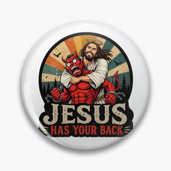 Item preview, Jesus Has Your Back Christian Vintage Graphic T-Shirt designed and sold by HB Shirts.