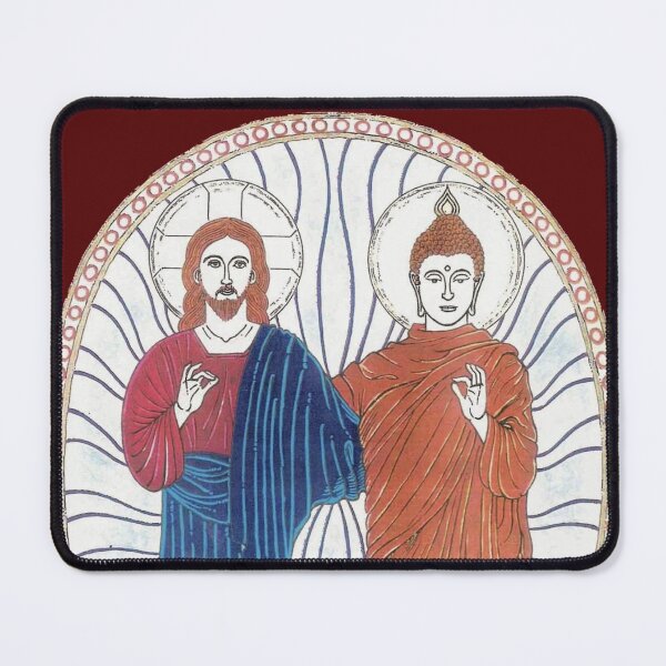 Item preview, Lord Jesus Christ & Lord Buddha | Christianity Buddhism Eastern Art Symbolism designed and sold by Based History.