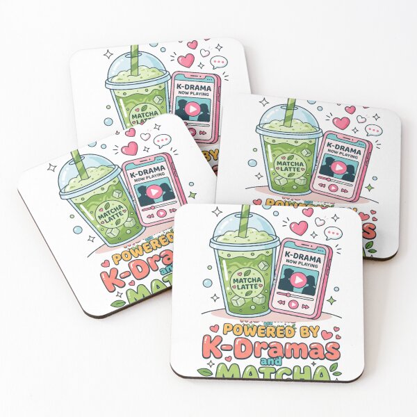 Item preview,  Cute K-Drama Lover Gift Powered K-Dramas and Matcha designed and sold by HappyHarmony40.