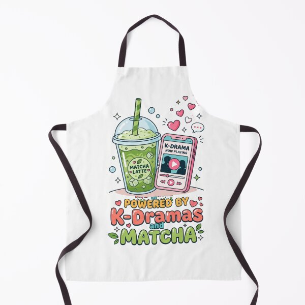 Item preview, Cute K-Drama Lover Gift Powered K-Dramas and Matcha designed and sold by HappyHarmony40.