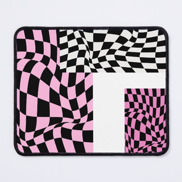 Item preview, Pink and Black Wavy Checkerboard Pattern designed and sold by Theselinara.
