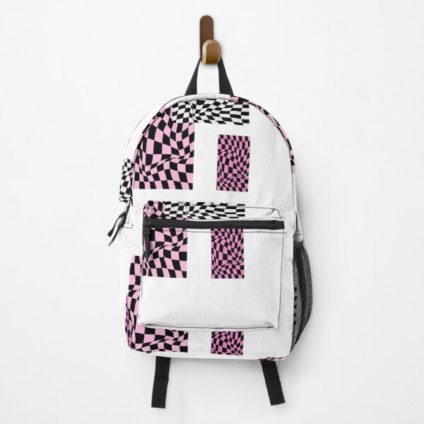 Item preview, Pink and Black Wavy Checkerboard Pattern designed and sold by Theselinara.