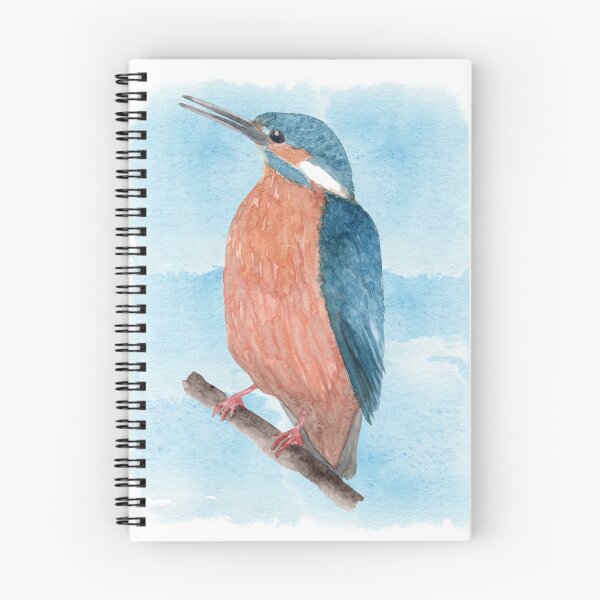 Item preview, Hand painted watercolour kingfisher designed and sold by marinettesshop.