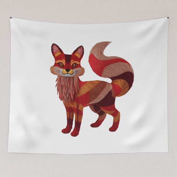 Item preview, Colorful Thread-Art Fox designed and sold by LuxPrintLab.