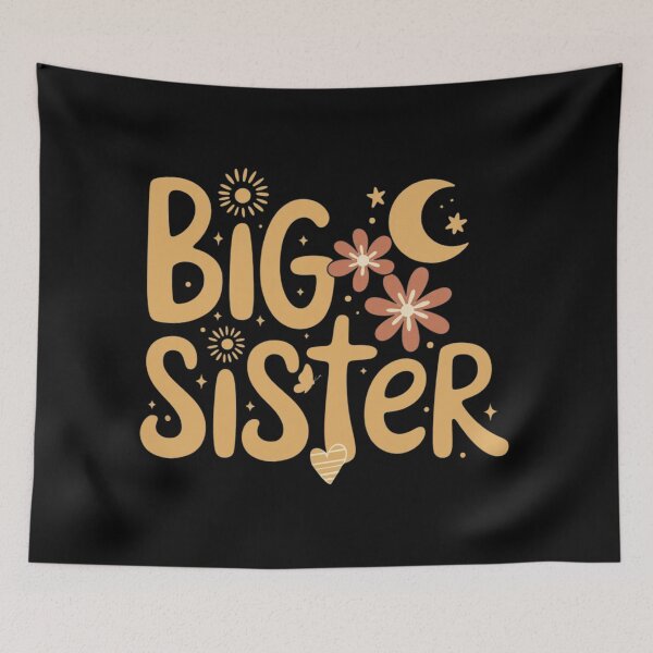 Item preview, Big Sister, Daisy Boho New Big Sister Gift, Baby Announcement, Retro Big Sis Flower designed and sold by toongstudio.