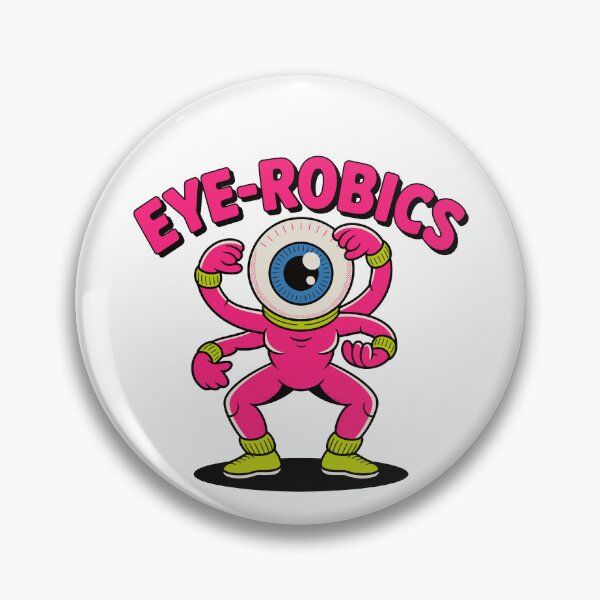 Item preview, Eye-Robics Funny Eyeball Workout Monster Retro Fitness Design designed and sold by TipTop GFX.