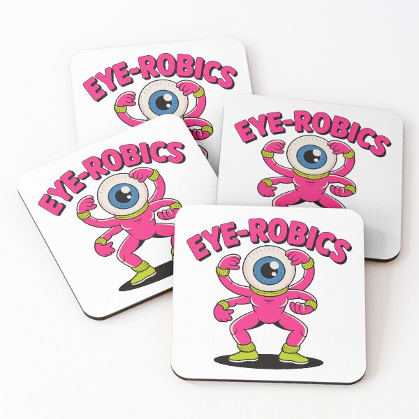 Item preview, Eye-Robics Funny Eyeball Workout Monster Retro Fitness Design designed and sold by TipTop GFX.