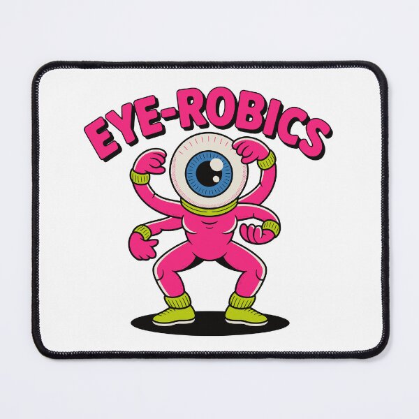 Item preview, Eye-Robics Funny Eyeball Workout Monster Retro Fitness Design designed and sold by TipTop GFX.