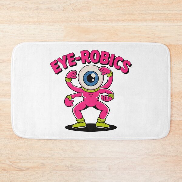 Item preview, Eye-Robics Funny Eyeball Workout Monster Retro Fitness Design designed and sold by TipTop GFX.