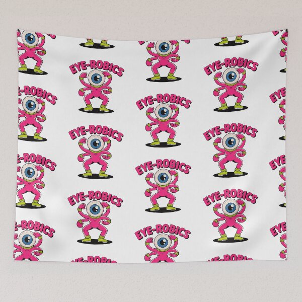 Item preview, Eye-Robics Funny Eyeball Workout Monster Retro Fitness Design designed and sold by TipTop GFX.