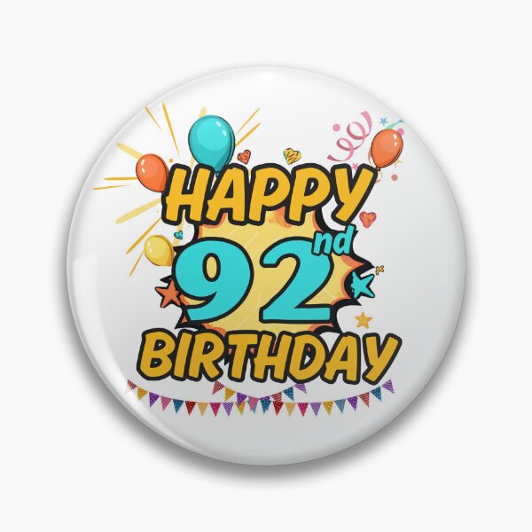 Item preview, Happy 92nd Birthday Fun Design designed and sold by variant designer.