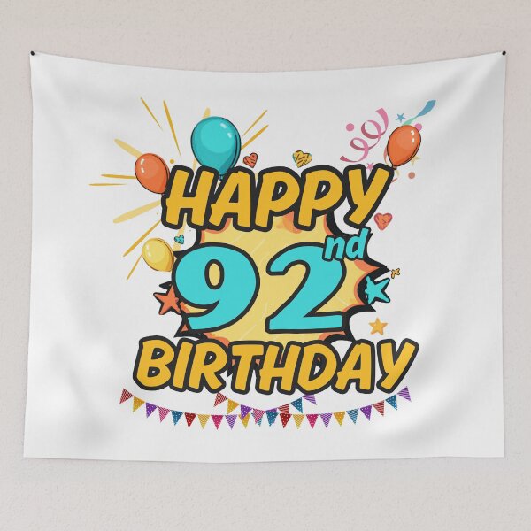 Item preview, Happy 92nd Birthday Fun Design designed and sold by variant designer.