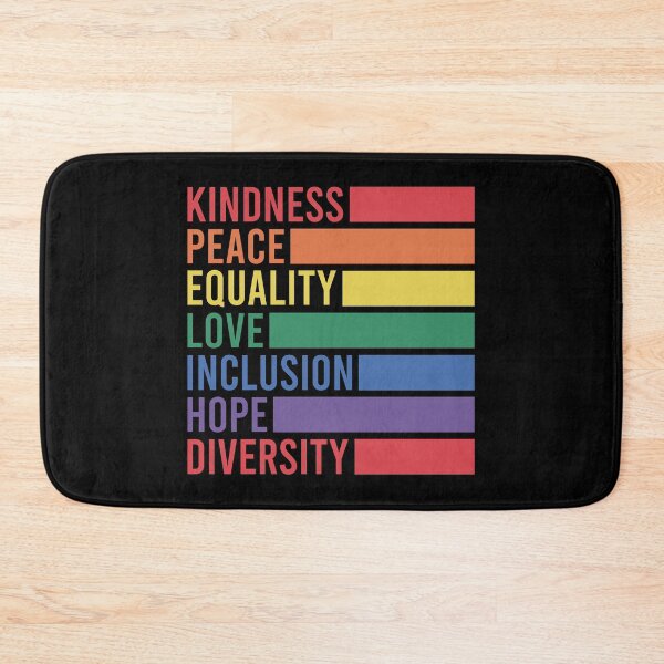 Item preview, Kindness Peace Equality Love Inclusion Hope Diversity – Rainbow Pride designed and sold by Canvas-Whispers.