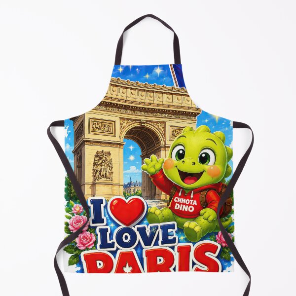 Item preview, Chhota Dino Reveals the Adventure – Cute Dinosaur Exploring Paris designed and sold by MeeraArts&Crafts.