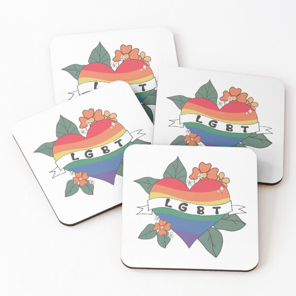 Item preview, LGBT Floral Rainbow Heart – Vintage Tattoo Style Pride designed and sold by Canvas-Whispers.
