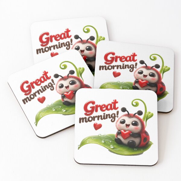 Item preview, Great Morning Ladybug Love designed and sold by BlissBlvdShop.