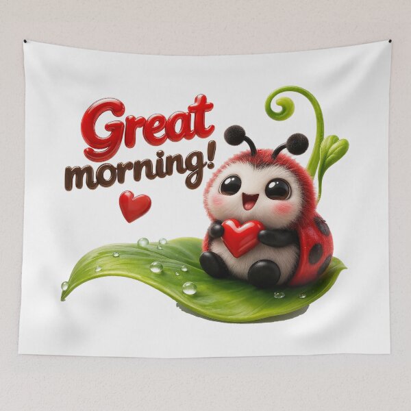 Item preview, Great Morning Ladybug Love designed and sold by BlissBlvdShop.