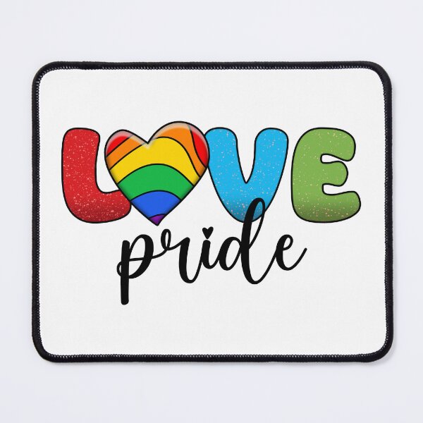 Item preview, Love Pride – Rainbow Heart Glitter Typography designed and sold by Canvas-Whispers.