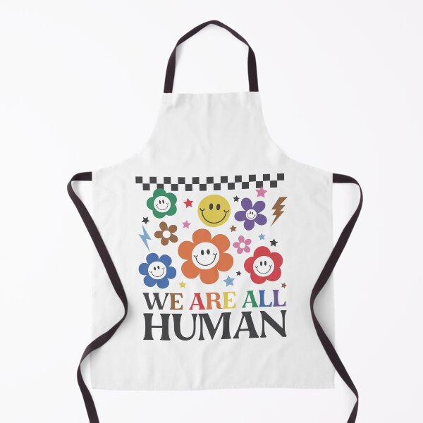 Item preview, We Are All Human – Retro Smiley Flower Pride designed and sold by Canvas-Whispers.