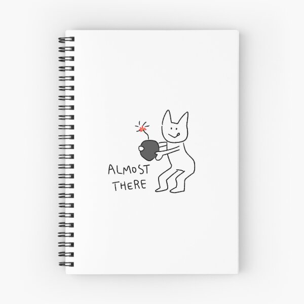 Item preview, Funny Motivational Cat Sticker | Almost There Cat | Cute Kawaii Cat Art designed and sold by lazydayz16.