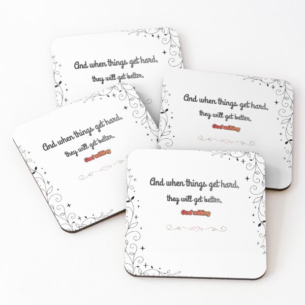 Item preview, And When Things Get Hard, God Willing" designed and sold by KaluxC.
