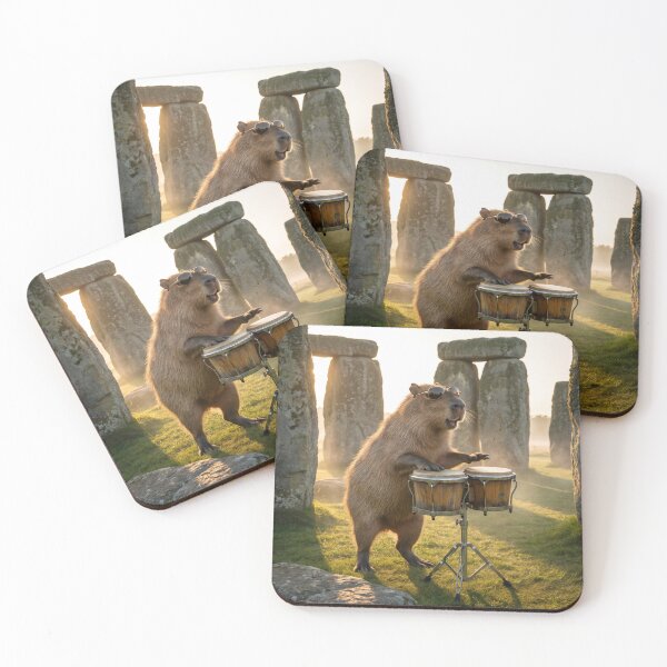 Item preview, Hip Capybara Transforms Stonehenge into Bongohenge designed and sold by Tridentulus.