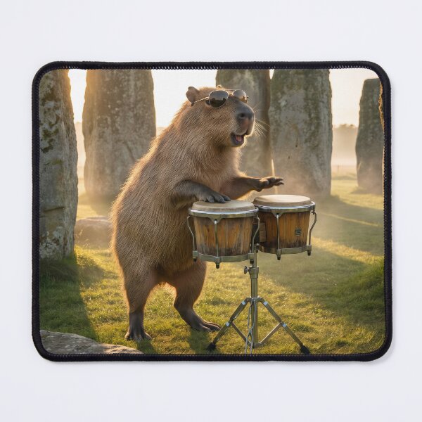 Item preview, Hip Capybara Transforms Stonehenge into Bongohenge designed and sold by Tridentulus.