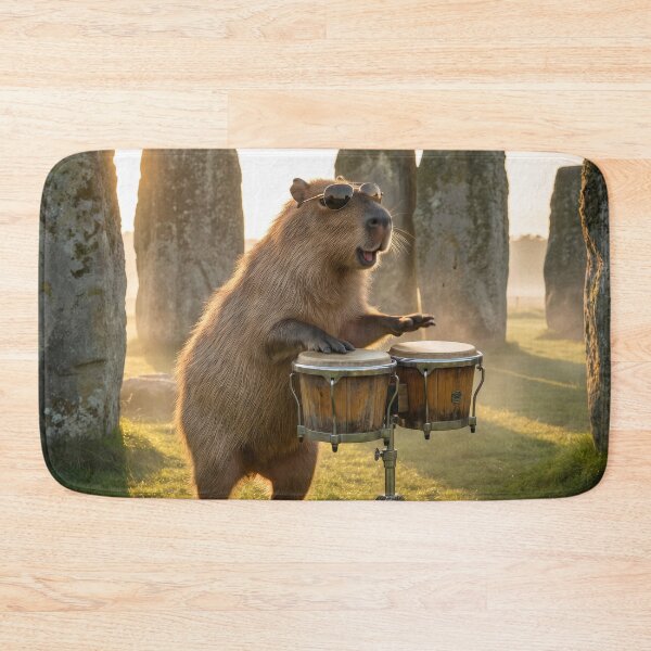 Item preview, Hip Capybara Transforms Stonehenge into Bongohenge designed and sold by Tridentulus.