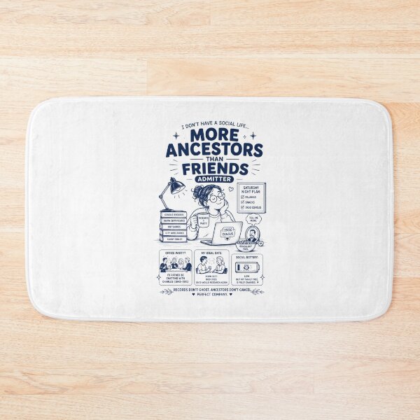 Item preview, More ancestors than friends admitter designed and sold by Peerless-Prime.