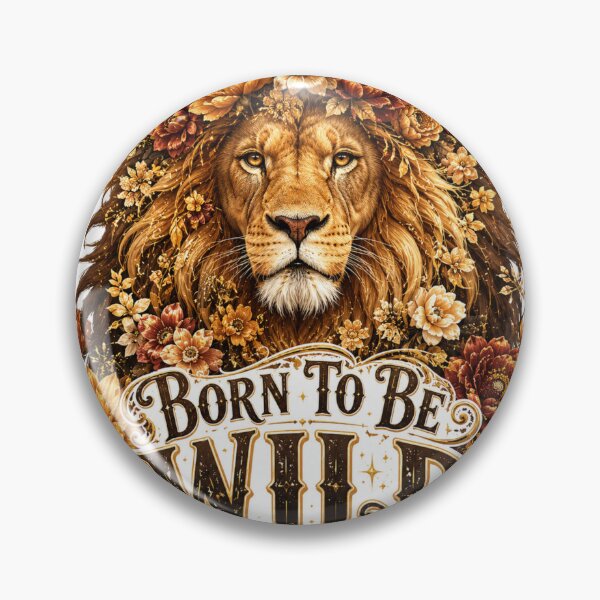 Item preview, Born To Be Wild Majestic Lion Floral Boho Design designed and sold by Sharlo Shop.