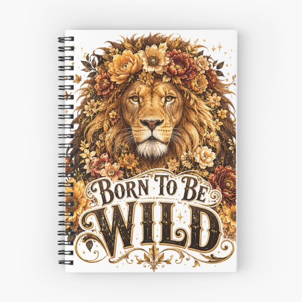 Item preview, Born To Be Wild Majestic Lion Floral Boho Design designed and sold by Sharlo Shop.