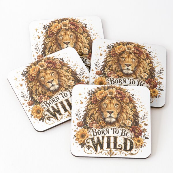 Item preview, Born To Be Wild Majestic Lion Floral Boho Design designed and sold by Sharlo Shop.