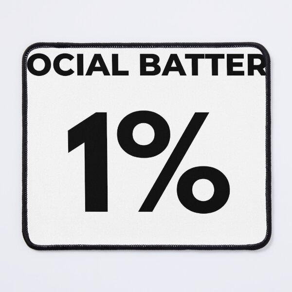 Item preview, Social Battery 1 Percent Funny Introvert Design designed and sold by Mono Studio.