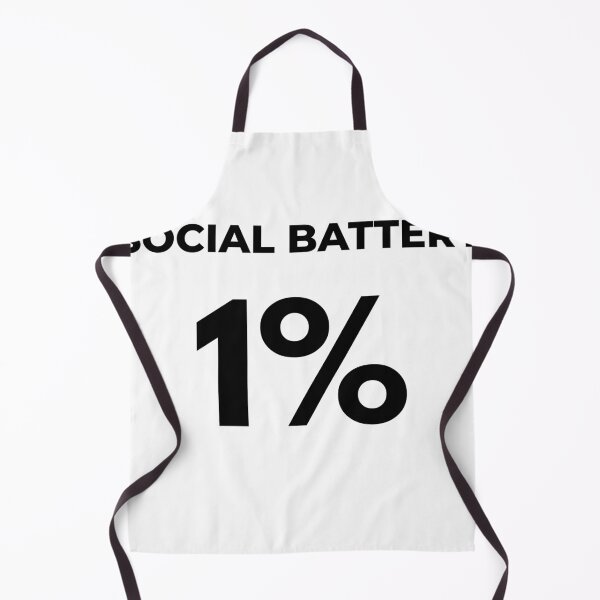 Item preview, Social Battery 1 Percent Funny Introvert Design designed and sold by Mono Studio.