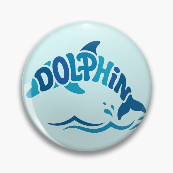 Item preview, Dolphin – Groovy Coastal Word Design designed and sold by Sea Gem.