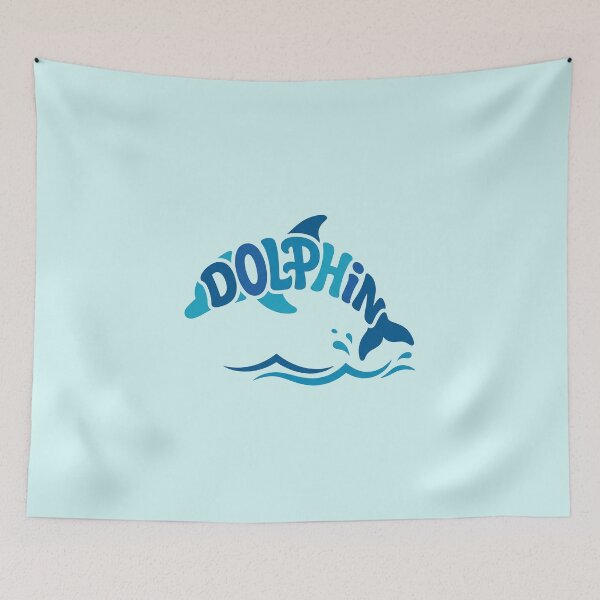 Item preview, Dolphin – Groovy Coastal Word Design designed and sold by Sea Gem.