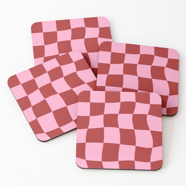 Item preview, Pink and Red Wavy Checkerboard Pattern designed and sold by Theselinara.