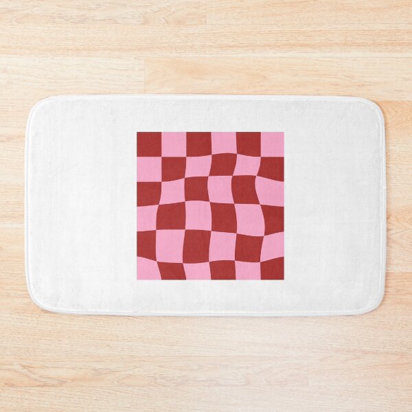 Item preview, Pink and Red Wavy Checkerboard Pattern designed and sold by Theselinara.