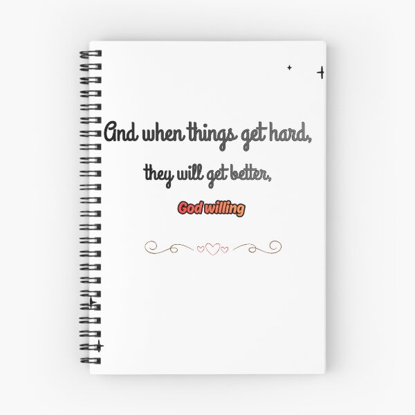 Item preview, "And When Things Get Hard, God Willing" designed and sold by KaluxC.