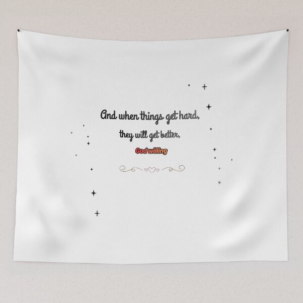 Item preview, "And When Things Get Hard, God Willing" designed and sold by KaluxC.
