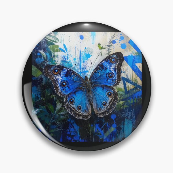 Item preview, Blue Pansy Butterfly (Junonia orithya): Nature's Living Sapphire #7 designed and sold by Helios Be. Lavsh.