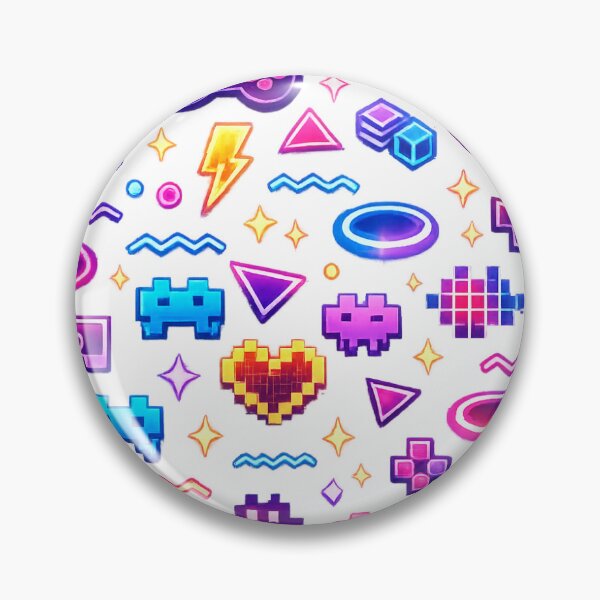 Item preview, Neon Retro Pixel Gaming Pattern designed and sold by Pixolon.