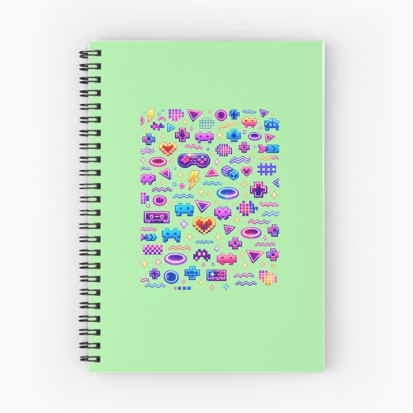 Item preview, Neon Retro Pixel Gaming Pattern designed and sold by Pixolon.