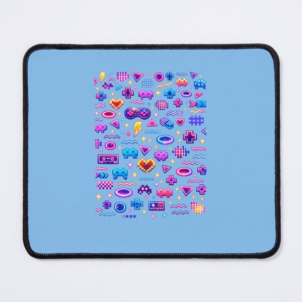 Item preview, Neon Retro Pixel Gaming Pattern designed and sold by Pixolon.