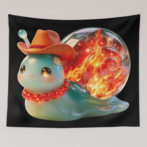 Item preview, Emerald Snail - The Fiery Cowboy Flame Brother Edition designed and sold by ABYSSLAB.