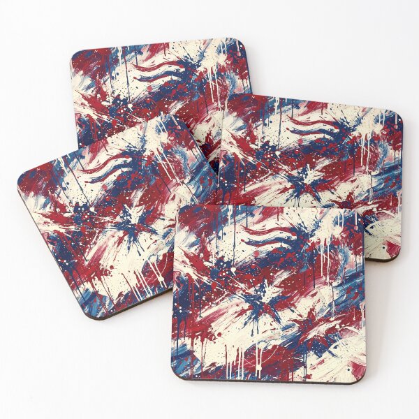 Item preview, Stars and Stripes Abstract Splatter designed and sold by LibertyForge-Co.