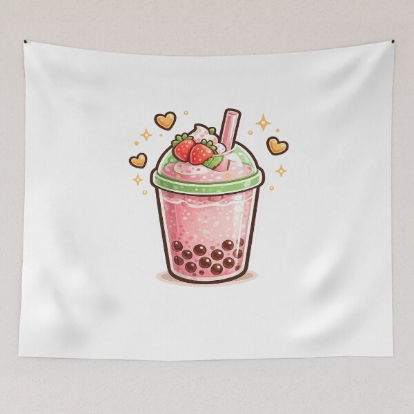 Item preview, Strawberry Bubble Tea designed and sold by Wild Horizon Studio.