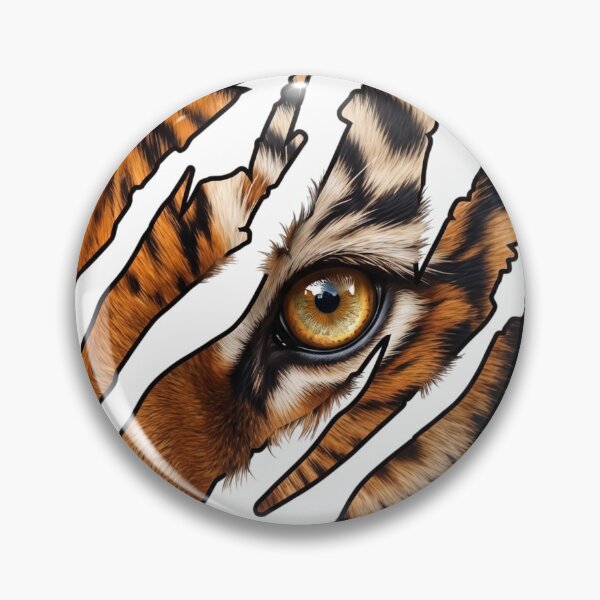 Item preview, Fierce Tiger Eye Peeking Through Torn Claw Marks designed and sold by Shopeon Designs.