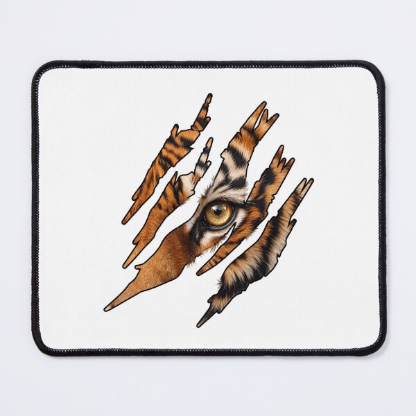 Item preview, Fierce Tiger Eye Peeking Through Torn Claw Marks designed and sold by Shopeon Designs.