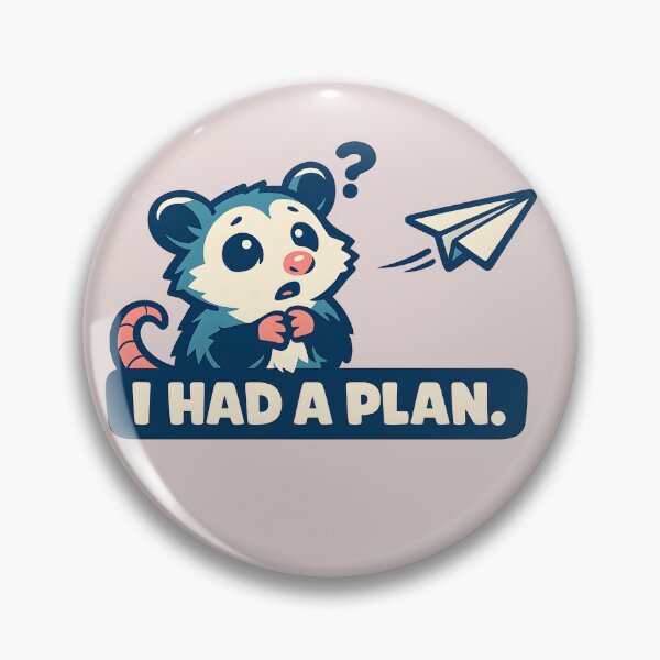 Item preview, I Had A Plan ADHD Humor Possum Paper Airplane Chaotic Funny Quote Sticker Design designed and sold by  Artistry in Motion by MADsrecreation.
